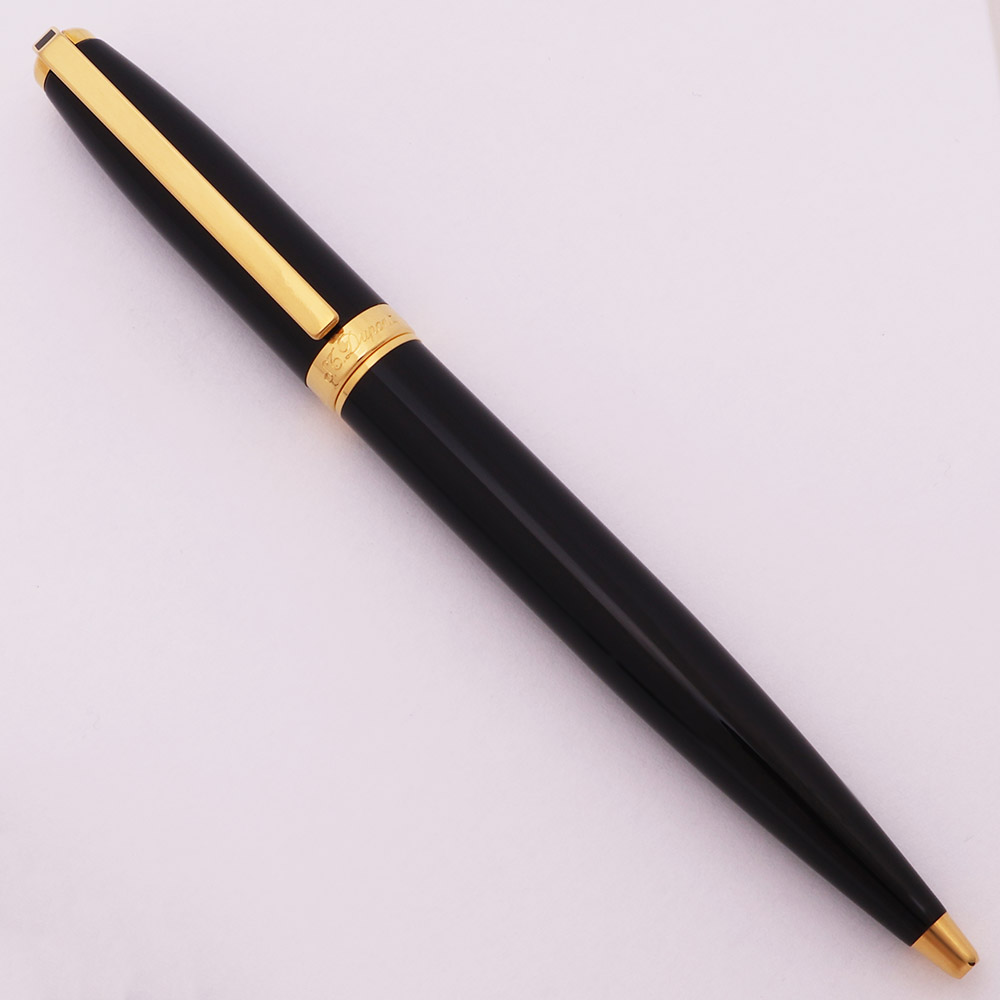 ST Dupont Fidelio Ballpoint Pen - Black w GP Trim (Excellent +